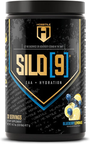 HOSSTILE SILO[9] Essential Amino Acids EAA &amp BCAA Powder Electrolyte Hydration Support Enhance Muscle Growth &amp Recovery Pre or Post Workout Drink Blueberry Lemonade 30 Servings