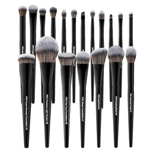 Bueart Design 19Pcs Professional Grade Labeled Makeup Brushes Set Large Foundation Powder Contour Concealer eyeshadow Blush EyeLiner Make up BrushesPremium Synthetic hairVegan Cruelty-free