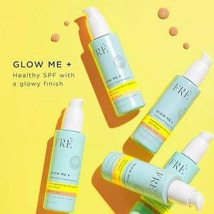 Tinted Mineral Sunscreen with Non-Nano Zinc Oxide SPF 30 Face Moisturizer GLOW ME by FRE Skincare (Medium-Deep) - Hydrating Lightweight Face Cream for Smoother &amp Glowing Skin - Reef-Safe Sunscre