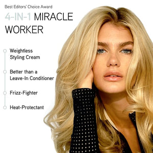 ILES FORMULA Weightless Styling Cream &amp; Finishing Serum with Heat Protection, Non-Greasy Hair Repair Treatment for Damaged Hair, Anti-Frizz Blow Dry Product with Silk Extract &amp; Macroloba Seed