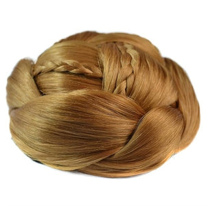 SONGCHAO Fake Hair Bun 1 Pack Synthetic Hair Bun Ponytail Hair Extensions Donut Bun Elaborate Braided Braid Bun Wig Claw Clip On Hair Bun Hair Accessories (Color : J18-26)