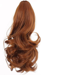 EARSHOT Hair Buns Hair Piece Synthetic Short Wave Big Claw Clip Ponytail Hair Extension Wig Hair Bun Ponytail Ladies Hair Accessories Hair Accessories For Girls (Color : SW184-30)