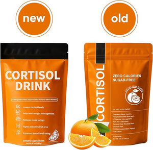 Cortisol Drink Mix | Cortisol Supplements for Women &amp Men | Ashwagandha L-Theanine Turmeric Root Black Pepper Extract Healthy Cortisol Levels Mental Clarity