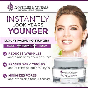 Novellus Naturals- Instant Lifting Formula- Luxury Facial Moisturizer- Anti-Aging Ingredients Designed to Diminish Fine Lines and Wrinkles Even Skintone and Complexion- Extensive Hydration