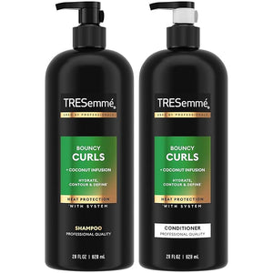 TRESemm? Shampoo and Conditioner Set Bouncy Curls ? Hydrating Curl-Defining Curly Hair Formula Frizz-Control Products 28 Oz Ea