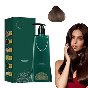 Mild Formula Long Lasting Hair Dye Set Hair Dye Brush And Bowl Set Ingredients 3 In 1 Hair Dyes Kit With Nourishing Natural (Brown)
