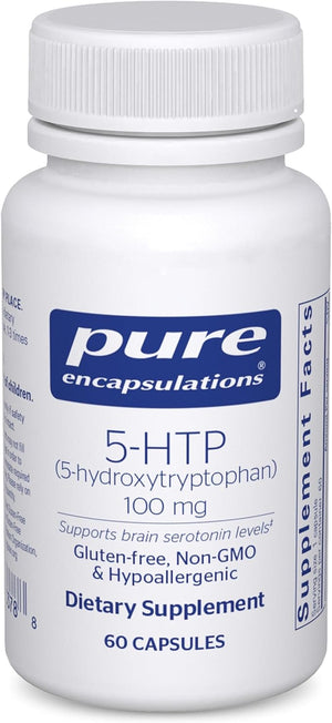 Pure Encapsulations 5-HTP 100 mg - Brain Health Sleep Regulation &amp Appetite Support* - 5-Hydroxytryptophan - Gluten Free &amp Non-GMO - 60 Capsules