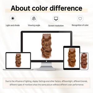 Vigorous Clip in Hair Extensions 4Pcs Long Wavy Hairpieces 20Inch Hair Extensions Clip Ins Soft Synthetic Hairpieces for Women £¨Orange Auburn£©