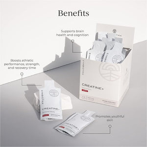 CYMBIOTIKA Creatine+ Creatine and Glutamine Supplement for Amino Energy Recovery Muscle Mass &amp Brain Support Liposomal Delivery Gluten Free &amp Vegan Raspberry Flavor - 30ml Pouches (Pack