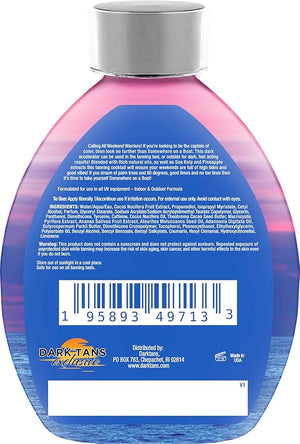 Somewhere On A Boat Tanning Lotion for Indoor Tanning Beds/Outdoor Sun Tan Dark Tanning Bed Lotion w/Coconut Oil, Pineapple &amp; Shea Butter 13.5oz - White Lotion, NO Bronzer