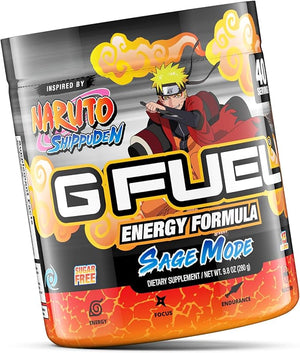 G Fuel Sage Mode Energy Drink Powder, Pre Workout Caffeine Mix for Gaming, Sugar Free Focus Amino, Vitamin + Antioxidants, 9.9oz (Grapefruit + White Peach, 40 Servings)