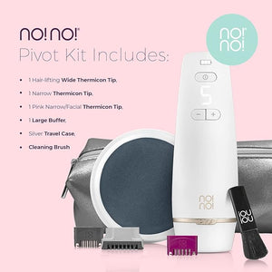 Pivot by No!No! The Ultimate Hair Removal System for Face and Body - Works Easily and Painlessly for Long Lasting, Semi-Permanent Results