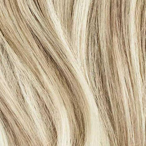 Luxy 100% Remy Human Hair Extensions for Thin Hair Thinning Hair Fill-Ins ? 6 Seamless Wefts Multi-Dimensional Color Blend - Natural-Looking Volume &amp Coverage 50 grams 12 Beige Blonde Balayage
