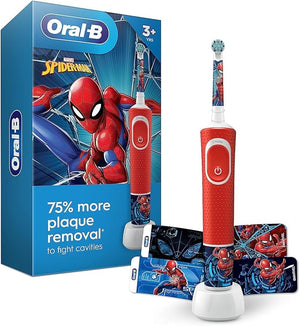 Oral-B Kids Electric Toothbrush Featuring Marvel's Spiderman for Kids 3+
