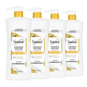 Suave Soothing Hydration Hand &amp Body Lotion With Aloe Vera Refreshes Dry Skin Fast Absorbing Intensive Moisturizing Cream For Women Non Greasy Allergen Free 28 FL OZ 4 Pack