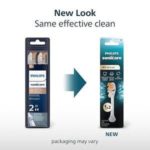 Philips Sonicare A3 All-in-One - Genuine Replacement Electric Toothbrush Heads White 2 Pack HX9092/77