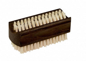 Redecker Natural Pig Bristle Nail Brush with Oiled Thermowood Handle 3-3/4-Inches Light