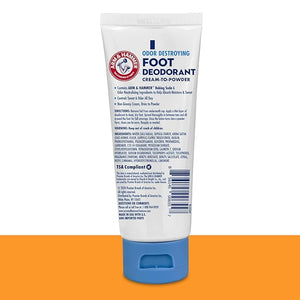Arm &amp Hammer Cream to Powder Foot Deodorant 24 Hour Protection Odor &amp Wetness Protection Effective and Long Lasting Antiperspirant Apply as Cream Dries to Powder (3 Pack)
