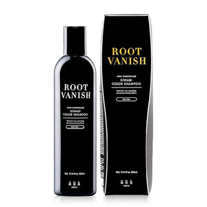KIWABI Hair Color Shampoo for Gray Coverage ? Gradual All Natural Hair Dye Shampoo for Women &amp Men ? Hydrating Sulfate-Free Ammonia-Free Vegan Scalp Care with 31 Botanicals (Black)