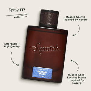 Dr. Squatch Natural Cologne for Men - Scent-Lock Technology and Sustainably-Sourced Ingredients - Glacial Falls Cologne (1.7 fl oz)
