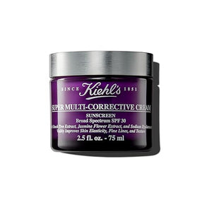Kiehl's Super Multi-Corrective Cream SPF 30 Anti-aging Face Moisturizer for All Skin Types UV Sunscreen Protection Reduces Fine Lines &amp Wrinkles Firms Skin Improves Skin Texture