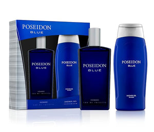 Instituto Espa?ol Poseidon Blue Men¡¯s Gift Set Invigorating Citrus and Aromatic Notes Fresh Eau de Toilette Spray 3.4 fl oz and Shower Gel 8.45 fl oz