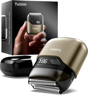 Electric Foil Shaver for Men: Portable Electric Razor for Beard/Face, 3 Floating Blade LED Display USB-C Fast Rechargeable, IPX7 Waterproof for Travel &amp; Home,Matte Brown