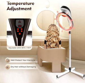 Professional 360¡Æ Orbiting Infrared Hair Dryer &amp Color Processor Free-Standing Salon Equipment - Perming Drying &amp Styling Machine for Hairdressers with Fast Heat Technology
