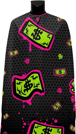 Illuzien Big Money PRO Barber Cape Hair Cut Cape Water-Resistant Barber Accessories Professional Cape