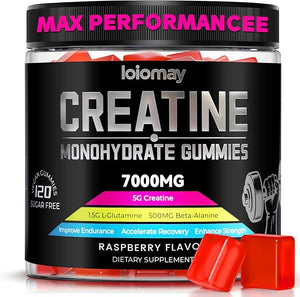Creatine Monohydrate Gummies Creatine Complex for Men &amp Women for Improve Endurance Strength &amp Recovery with L-Glutamine Beta-Alanine Vitamin B12 Sugar-Free Vegan No Bloating GMP-certi