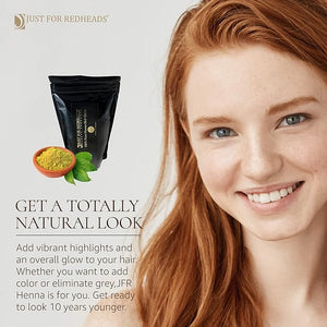 Just for Redheads Henna Hair Color for Redheads - 100% Dried Pulverized Leaves from Pure Lawsonia Plants (Natural)