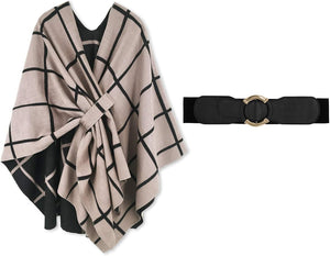 Moss Rose Women's Shawl Wrap Poncho Ruana Cape Open Front Cardigan Shawls for Fall Winter