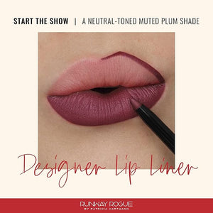 Runway Rogue Designer Liner Lip Pencil, Matte Muted Plum Lip Liner Pencil and Lip Liner Sharpener, ¡®Start the Show¡¯
