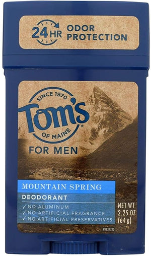 Tom's of Maine Natural Long Lasting Men's Deodorant Mountain Spring 2.25 oz