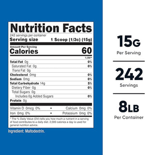 Nutricost Maltodextrin Powder 8LBS - Gluten Free, GMO Free