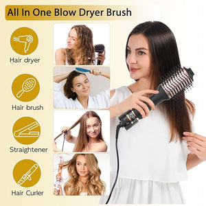 Nicebay Hair Dryer Brush Blow Dryer Brush for Women Fast Styling One Step Blowout Brush with Display Screen-Less Frizz More Shine Oval Ceramic Barrel Negative Ion