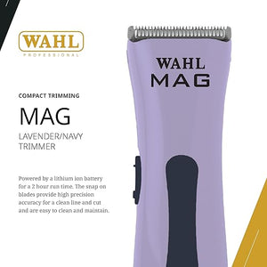 Wahl Professional Sterling Mag Cordless Trimmer Lithium Ion Quick-Detach Blade 120 Minute Run Time Includes Charging Stand