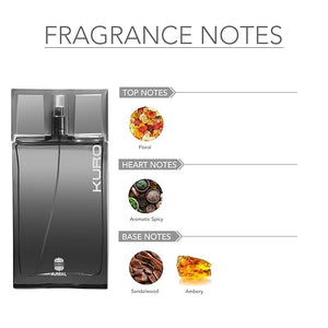 Ajmal Kuro Eau De Parfum 90 ML For Men | Long Lasting Fresh Fragrance - Made In Dubai