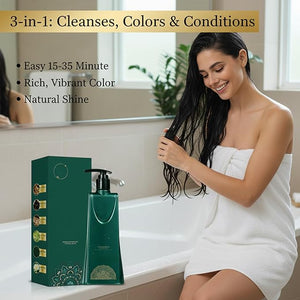 Mild Formula Long Lasting Hair Dye Set Hair Dye Brush And Bowl Set Ingredients 3 In 1 Hair Dyes Kit With Nourishing Natural (Dark Brown)