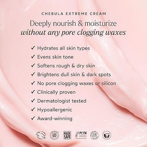 True Botanicals Chebula Extreme Cream | Anti-Aging Moisturizer w/Hyaluronic Acid | Treats Fine Lines &amp; Wrinkles | Dry &amp; Sensitive Skin | Dermatologist Tested, All Natural, Vegan | 1.7 oz | 50
