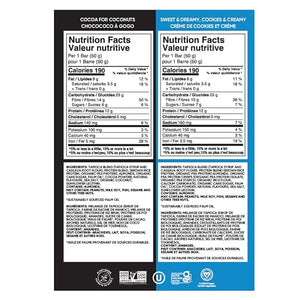 TRUBAR Vegan Protein Bar Cocoa For Coconuts and Cookies and Creamy 16 ct