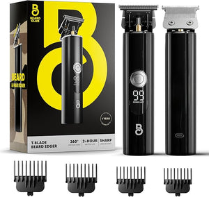 The Beard Club Professional T-Blade Beard Trimmer for Men LT - Barber Electric Shaver, Mustache &amp; Hair Clippers for Men Zero Gapped Cordless Buzzer Hair Trimmer &amp; T Liner - Edger Line Up Groom