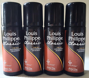 4 Louis Philippe for Men Anti-perspirant Deodorant Original 2.5 OZ New Roll On