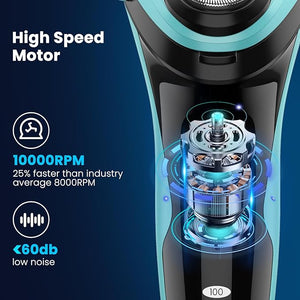 SweetLF Electric Razor for Men with Pop-Up Trimmer IPX7 Waterproof Electric Shaver Rechargeable Cordless Shavers for Men Type-C 120Mins Runtime Plug &amp Play