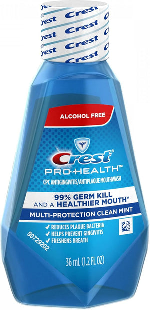 Crest Pro-Health Mouthwash Alcohol Free Multi-Protection Clean Mint 1.2 oz (Pack of 48)