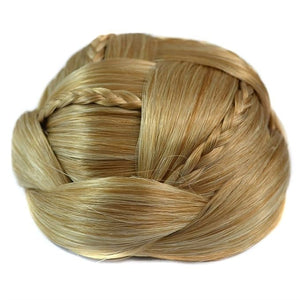 SONGCHAO Fake Hair Bun 1 Pack Synthetic Hair Bun Ponytail Hair Extensions Donut Bun Elaborate Braided Braid Bun Wig Claw Clip On Hair Bun Hair Accessories (Color : J18-16M613)
