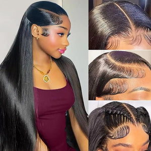 Karlami 13x6 Straight Lace Front Wigs Human Hair 20 Inch HD Lace Front Wigs Human Hair 150% Density 13x6 Frontal Wigs Pre Plucked