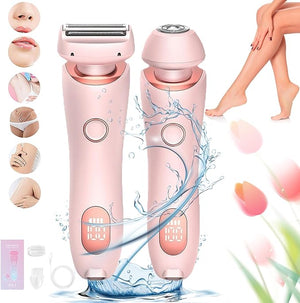 Razor for Women Beauty Electric Razor Electric Bikini Trimmer for WomenGoddess Shaver (Pink)