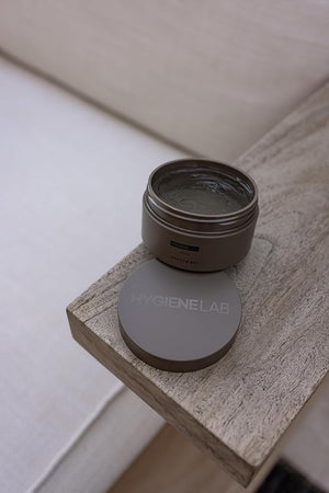 HygieneLab Men's Hair Gel - EWG Verified Strong Hold Matte Finish Weightless Texture Sandalwood Scent Non-Toxic Clean Formula Suitable for All Hair Types