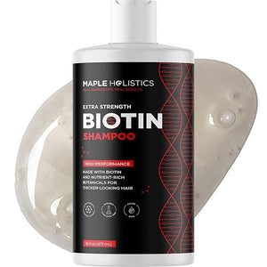 Ultra Biotin Shampoo for Thinning Hair - Extra Strength Volumizing Shampoo for Men and Women with B Vitamins and Rosemary Essential Oil - Sulfate Free Shampoo Biotin Formula for Hair and Scalp Care